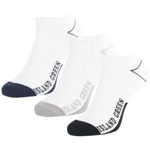Island Green Golf bequeme Freizeit Sport Knöcheltrainersocken für Herren (3 Paar)
