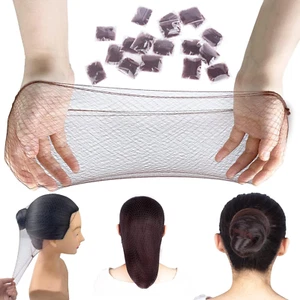 Dark Brown Hairnets 30 PCS Invisible Hair Nets Elastic Edge Mesh for Women Bun B - Picture 1 of 12