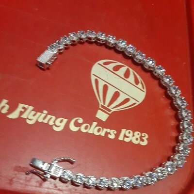Bracelet 8" Sterling Made With Cubic Zirconia From Swarovski (22.50 TCW)(340) - Image 1 of 4