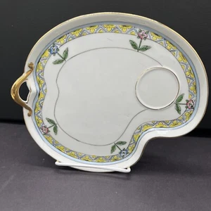 Noritake Snack Plates Yellow Band Floral Design NO CUPS 1920's Red Blue Gold - Picture 1 of 21