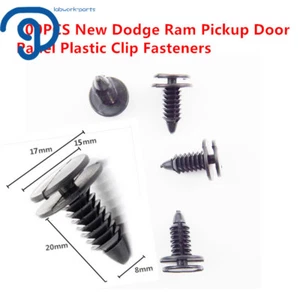100 x Sujetadores de clip de plástico para panel de puerta 6503709 para camioneta Chrysler Dodge Ram - Imagen 1 de 6