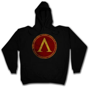 SPARTA KAPUZENPULLOVER KAPUZENPULLOVER Spartaner nie aufgeben 300 Logo Abzeichen Schild - Bild 1 von 2
