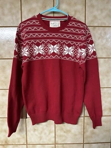 Weatherproof Vintage Holiday Sweater Men's Size Medium Red & White Grandpacore - Picture 1 of 9