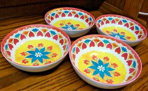 4) Tommy Bahama Melamine Large Deep Soup Salad Bowls D=7.5", H=2.4" READ Q23 - Picture 1 of 5