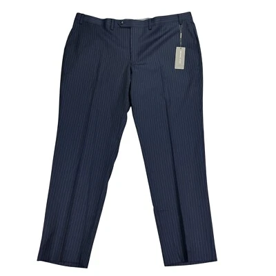 Traje Pantalones Michael Kors Para Hombres Malone Calce Clásico Rayas Elastizados Azul Marino 42x30 Foto 1 de 4
