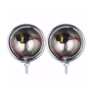 Pair 4.5'' 4-1/2 Inch LED Front Fog Passing Light Housing Holder For Motorcycle - Picture 1 of 6
