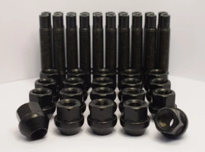 Kit de conversión de pernos M12 x 1,5 68 mm para BMW Pre 2009 (negro) - Imagen 1 de 4