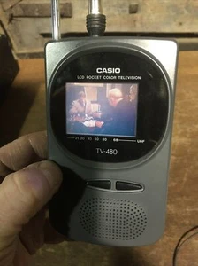 Vintage Casino TV-480 Farb LCD tragbarer Fernseher 2" Zoll Bildschirm klein 480D funktioniert - Bild 1 von 20