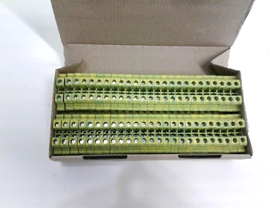 Eaton XBUT6PE Screw Connect Single Level Ground Term. Block 10mm 24-8 AWG Qty 50 - Image 1 of 4