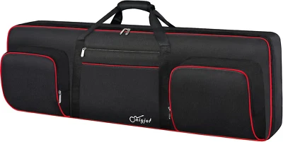 76 Key Keyboard Case Soft Interior: 48.4"X 18"X6.1" Padded Piano Case - Image 1 of 4