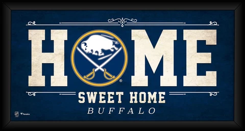 Buffalo Sabres Framed 10" x 20" Home Sweet Home Collage Cover