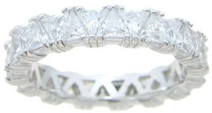 Womens Vintage Style Wedding BAND Anniversary RING 2.75 CT Silver Size 5-9 - Picture 1 of 3