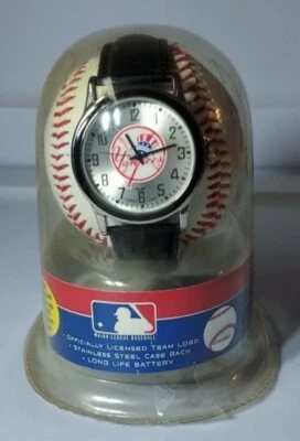 New York Yankees Adult Size Watch And MLB Rawlings Yankee Logo Baseball Set NOS - Image 1 of 4