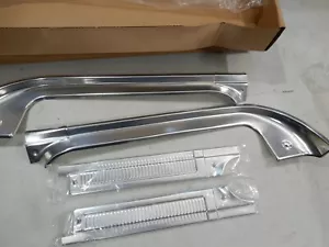 1984 1985 1986 1987 CHEVY GMC TRUCK DOOR SILL PLATES FRONT & REAR SET 4 PCS NEW - Foto 1 di 4