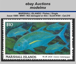 Marshall Islands, 1989, Sc.184, Fishes, MNH, Cat.$16.00 - Picture 1 of 1