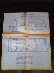 AUTOCARAVAN FIAT 35 F8-C RUGGERI 2 ENEA CARROZZERIA ESPERIA DISEGNO 184x50 - Imagen 1 de 6