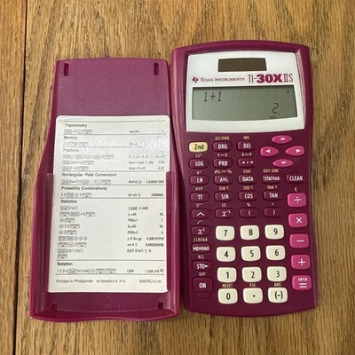 Texas Instruments TI-30XIIS Scientific Calculator Pink/purple - Image 1 of 3