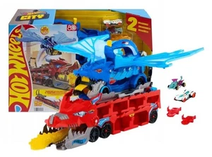HOT WHEELS TRANSPORTADOR DE COCHES GRANDES 2 en 1 DOBLE DRAGÓN + 2 coches JBM72 - Imagen 1 de 9