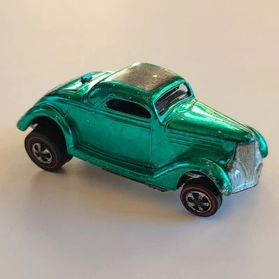 Vintage Hot Wheels Redline Classic '36 Ford Coupe Verde com Emblema - Imagem 1 de 4