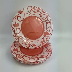 Vintage LUMINARC Plentitude Rouge 6 x Platos 7.5" Floral Francia - Imagen 1 de 8