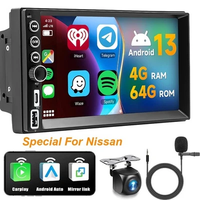 PARA NISSAN VERSA 2007-2016 7" ANDROID 13 APPLE CARPLAY RADIO DE COCHE ESTÉREO GPS Foto 1 de 4