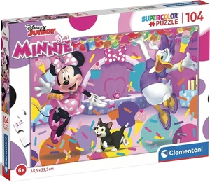 NEW Clementoni Jigsaw Puzzle 104 Pieces 6+ Ages SuperColor Disney Minnie - Picture 1 of 2
