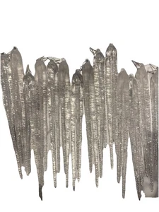 "20 adornos navideños vintage de acrílico transparente que gotea icicles 5""" - Imagen 1 de 8