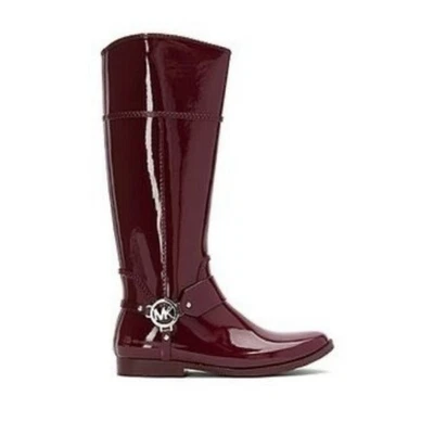 Michael Kors Fulton Arnés Botas de Lluvia Altas Merlot Granate Goma Talla 9M Foto 1 de 4