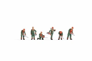 NOCH® Trabajadores Forestales, Figuras Pintadas a Mano, Escala 1:87 (H0), 6 Figuras Miniatura - Imagen 1 de 2