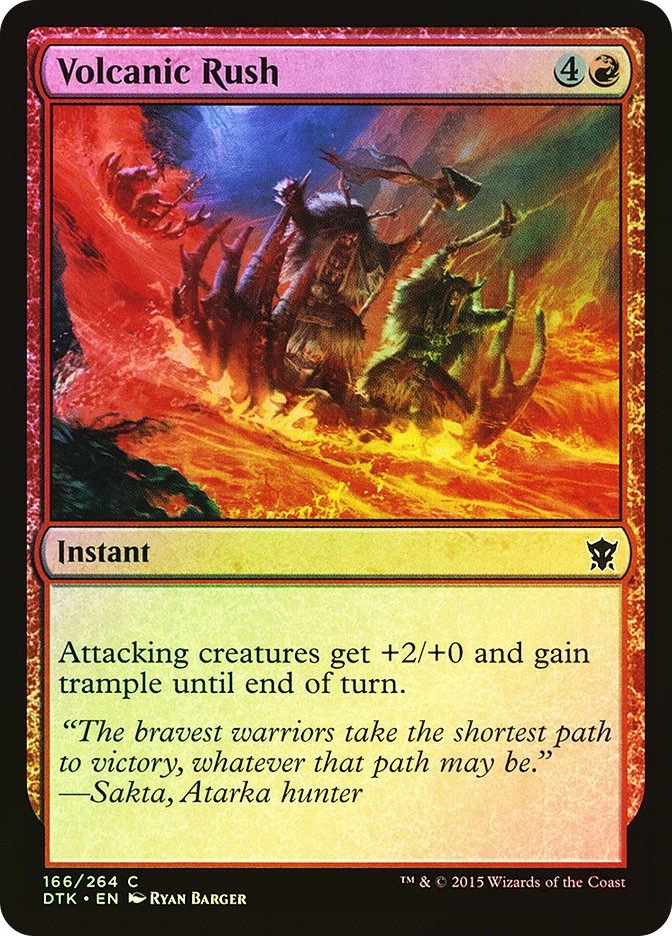 MTG FOIL Volcanic Rush  - Dragons of Tarkir #166 - Image 1 of 1