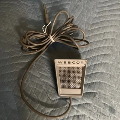 7/592 Vintage Webcor A-2945 Crystal Harp Mikrofon 50er Jahre grau Stahl und silber - Bild 1 von 4