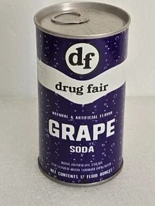 Vintage Drug Fair Grape Beauty Straight Steel Soda Pop Can - Picture 1 of 6