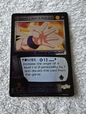 DBZ Dragon Ball Z FOIL A Beginner's Heart Is Dedicated 191 CCG Unlimited Saiyan - Image 1 of 4