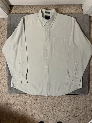 CAMBRIDGE Classic Men's Button Down Shirt Mervyns 17.5 34-35  2 Ply Oxford L/S - Image 1 of 4