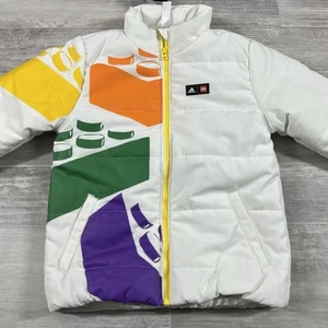 Adidas X Classic LEGO Winter Padded Jacket White HM2231 Kid's Size 5T NEW - Picture 1 of 13