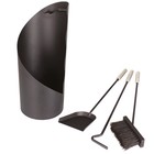Valiant Companion Fire Tool Set | Durham | Includes Poker, Dustpan, Brush Stand