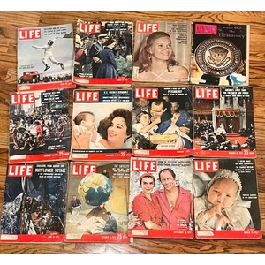 Vintage Lot Of 12 Life Magazine 1957, 1968, 1971 History Politics Hollywood Ads - Picture 1 of 18