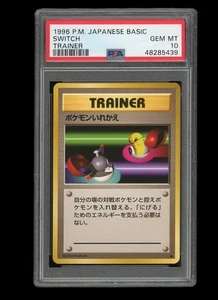 Pokemon PSA 10 GEM MINT Switch 1996 Base Set Japanese Original Card  - Picture 1 of 2