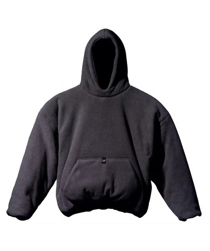 Felpa con cappuccio imbottita in pile polare nera Yeezy Gap Balenciaga taglia large. Nuovissimo!