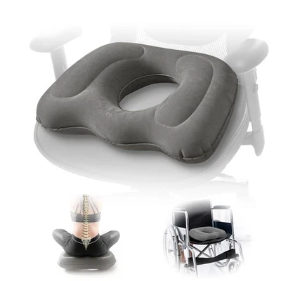 Cojín de asiento multifuncional almohada inflable donut - cojín de hemorroides para ta Foto 1 de 4