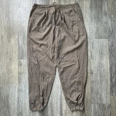 Pantalones de chándal vintage Nike para hombre 2XL tonal marrón topo cordón tobillo cremallera Swoosh Foto 1 de 4