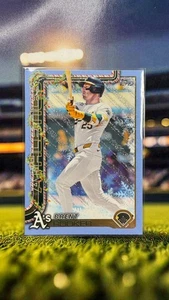2025 Topps Holiday Light Blue and White Glitter #H147 Brent Rooker Athletics - Picture 1 of 2
