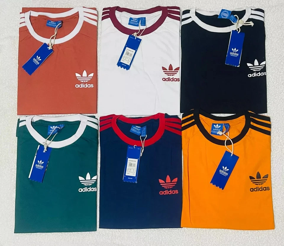 MEN'S ADIDAS TEE ORIGINALS  SHORT SLEEVE CREW NECK THREE STRIPE  T-SHIRT L, 2XL - Imagem 1 de 4