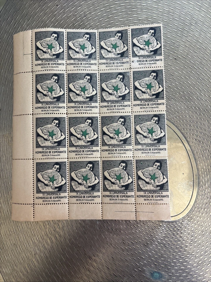 poster stamp cinderella vignette Bern 1913 Universala Kongresso Esperanto Bloc - Photo 1/1