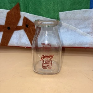 Vintage ROMNEY DAIRY Products Inc. MILK BOTTLE Romney WV. ~ HALF PINT ~ Rare! - Picture 1 of 8