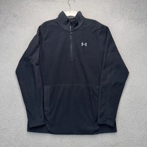 Sudadera Under Armour 1/4 Cremallera Para Hombres XLT Negra Pullover Suelta Jersey Atlético - Imagen 1 de 7