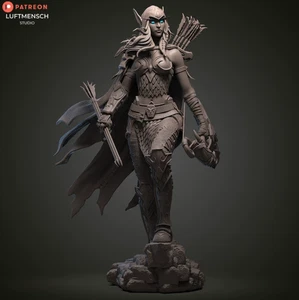World of Warcraft Alleria Windrunner Unassembled resin Figure Model Kits H21cm - Picture 1 of 5