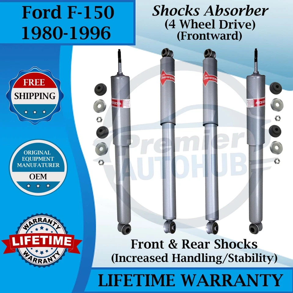 KYB OEM Front & Rear Shocks For 1980-1996 Ford F-150 4WD Lifetime Warranty - Image 1 of 4