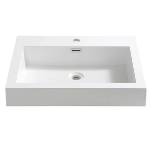 Fresca FVS8006 Nano 23-3/8" Acryl Drop-in Waschtischplatte - weiß - Bild 1 von 4