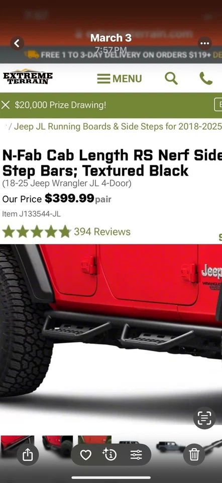 Escalones laterales Jeep Foto 1 de 1